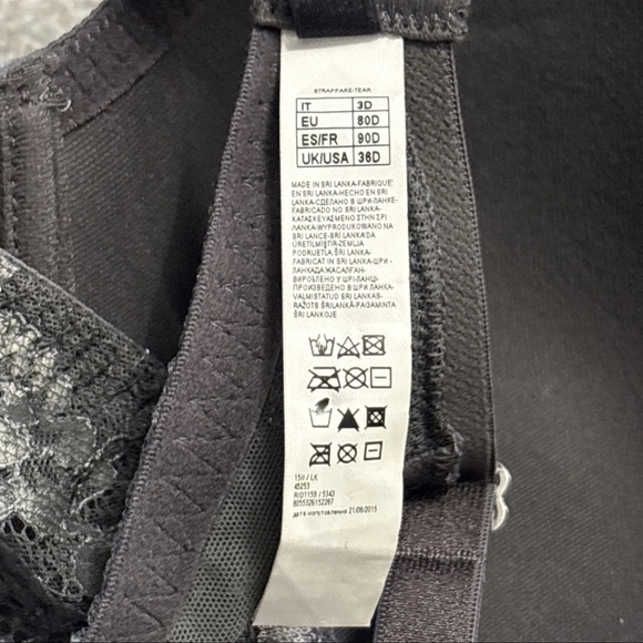 Intimissimi Gray Francesca Lace Floral Romantic Balconette Bra Size 36 D - Picture 10 of 16